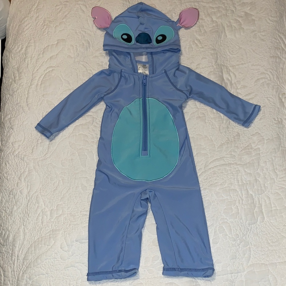 Disney Stitch Blue & Teal One-Piece Bodysuit